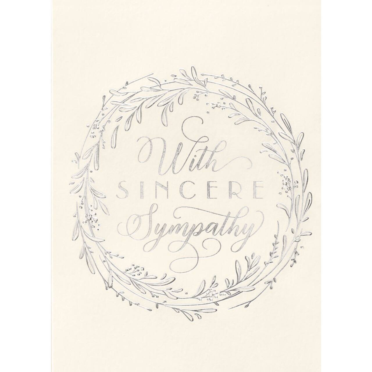 JAM Paper Sympathy Wreath Blank Cards & Envelopes Set, 25ct.
